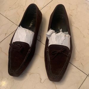 Prada suede loafers